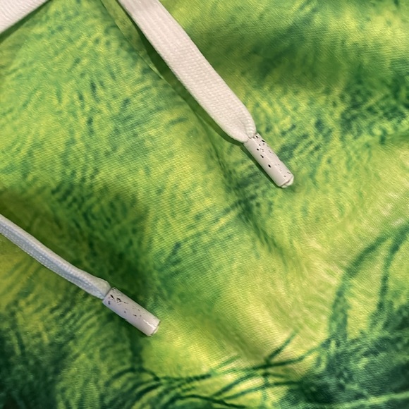 Green Grinch Face Hoodie Sweatshirt - Picture 6 of 7